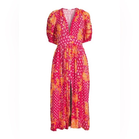 Poupette St Barth Reine Floral Shirt Dress Size - Picture 3 of 10